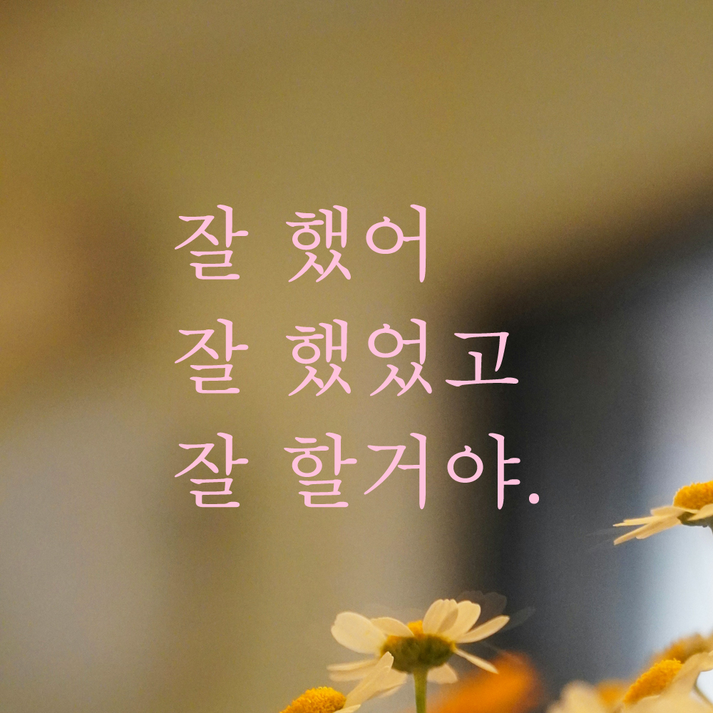 인테리어 포인트 감성 문구 레터링 스티커 잘 했어 잘 했었고 잘 할거야 L-006S 검정 - 상세 이미지 4
