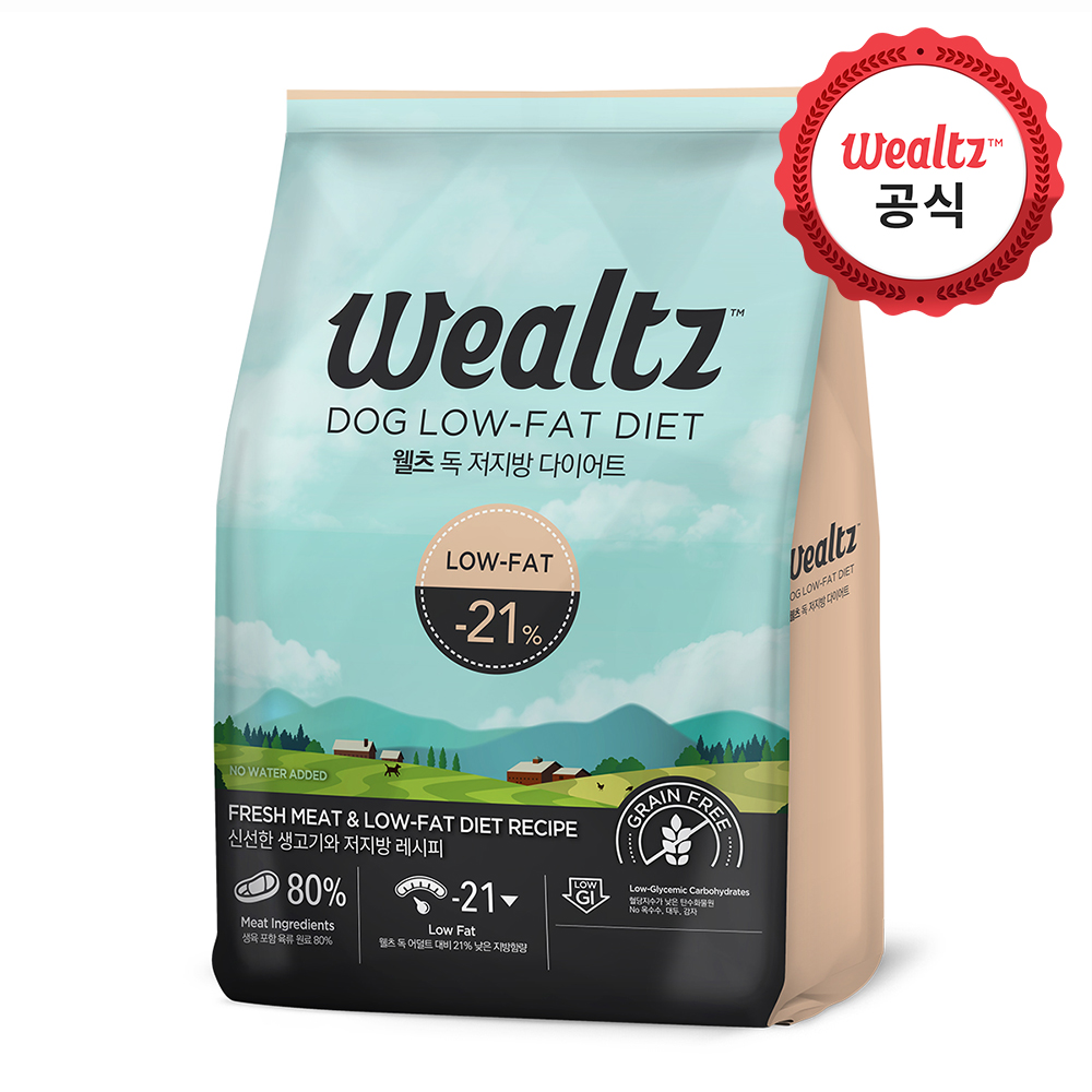 웰츠 독 저지방 다이어트 6kg 강아지 사료