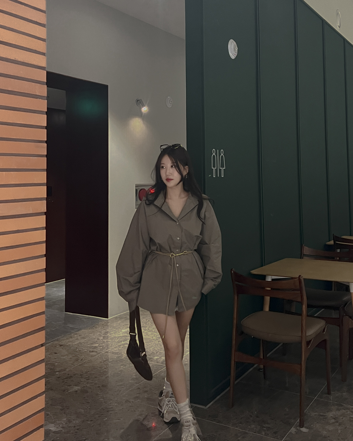 셔츠형원피스 롱셔츠원피스 꾸안꾸원피스 - 상세 이미지 5