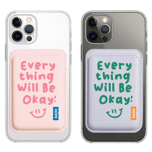 스마일 레터링 텍 맥세이프 카드지갑