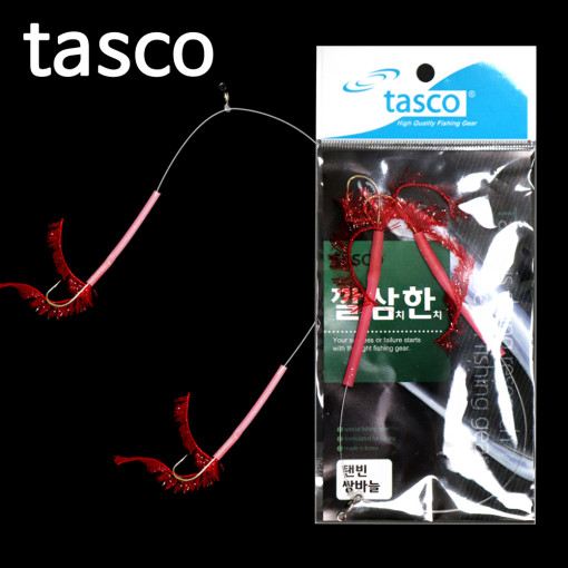 타스코 깔삼한 텐빈 쌍바늘 채비 갈치바늘 수세미 털실 아가미 틴셀 칼치 한치 삼치