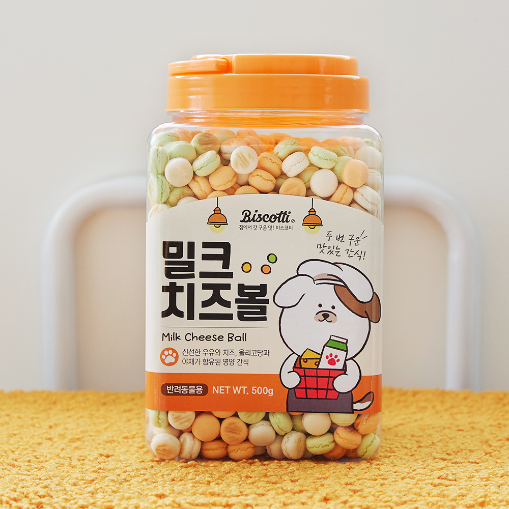 비스코티 강아지 쿠키 비스켓 뻥튀기 애견과자 야채+과일 800g 2개 - 상세 이미지 4
