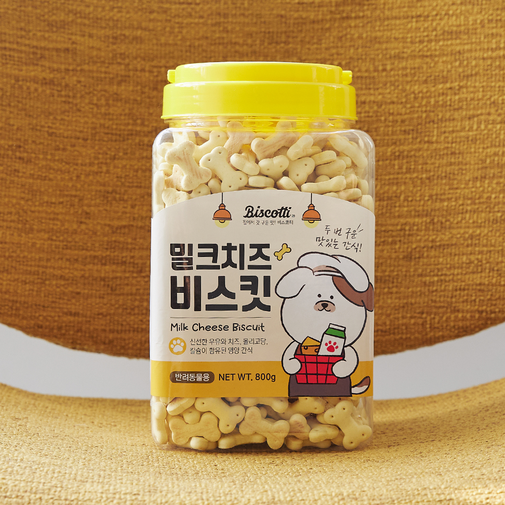 비스코티 강아지 쿠키 비스켓 뻥튀기 애견과자 야채+과일 800g 2개 - 상세 이미지 3