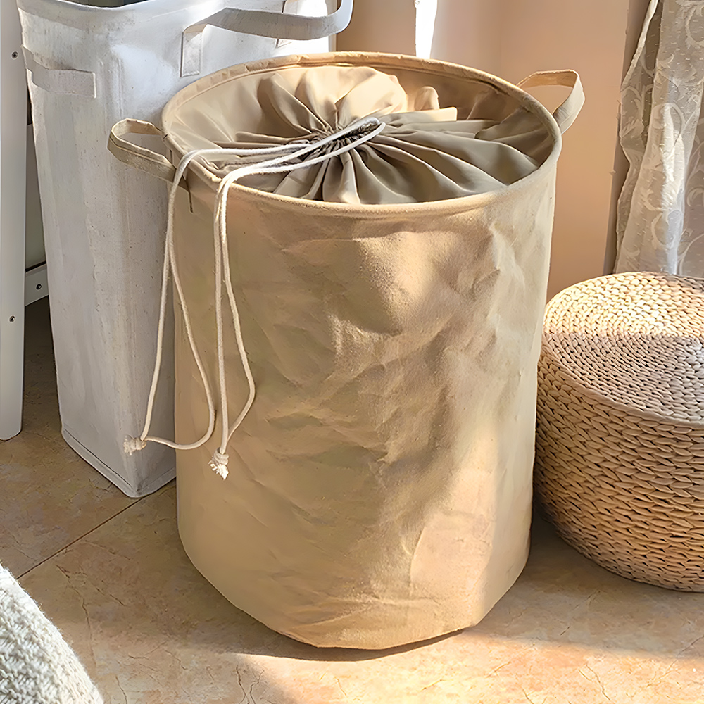 패브릭바구니 접이식 방수 손잡이 수납바구니 다용도 바스켓