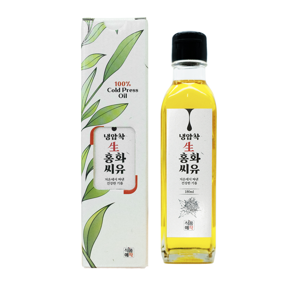 식품애착 홍화씨유 홍화씨기름 뼈에좋은 100% 냉압착 생 오일 180ml 4병 - 상세 이미지 5