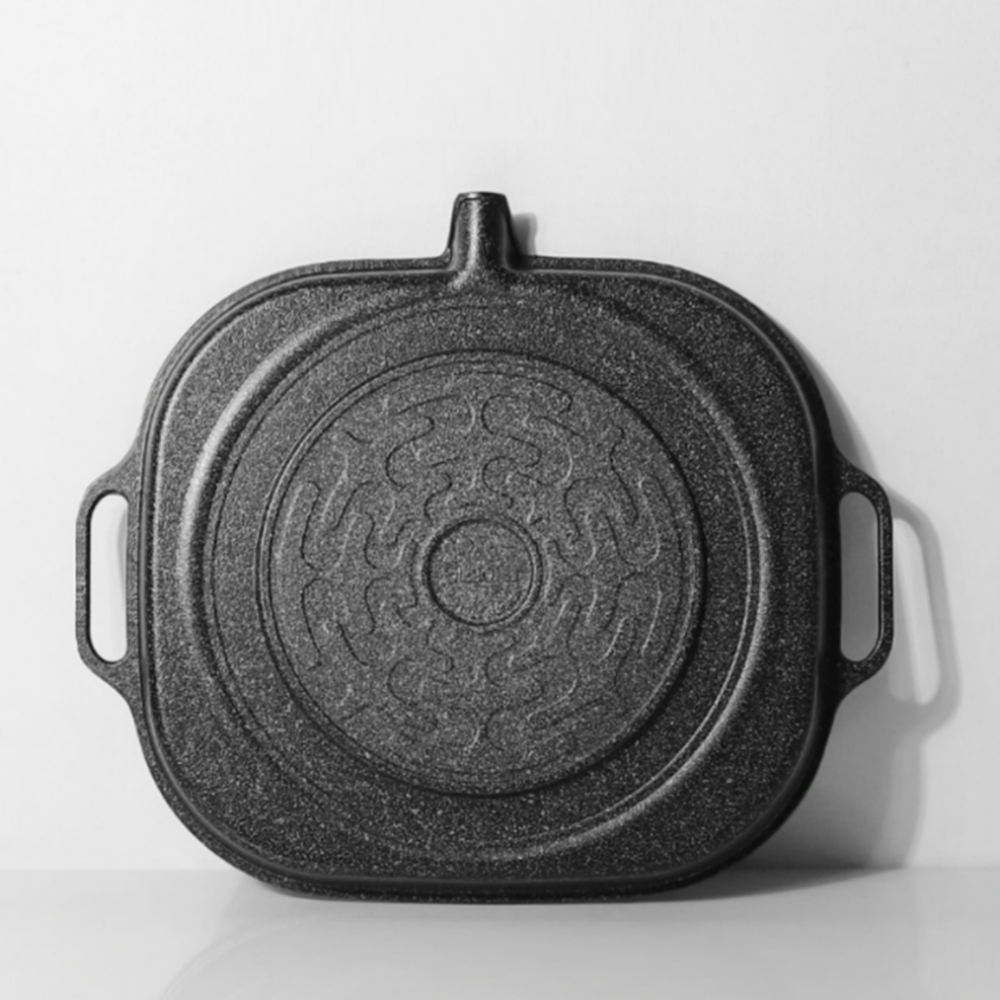 인덕션용불판 업소용 고기집 삼겹살 구이판 사각 주물 고기판