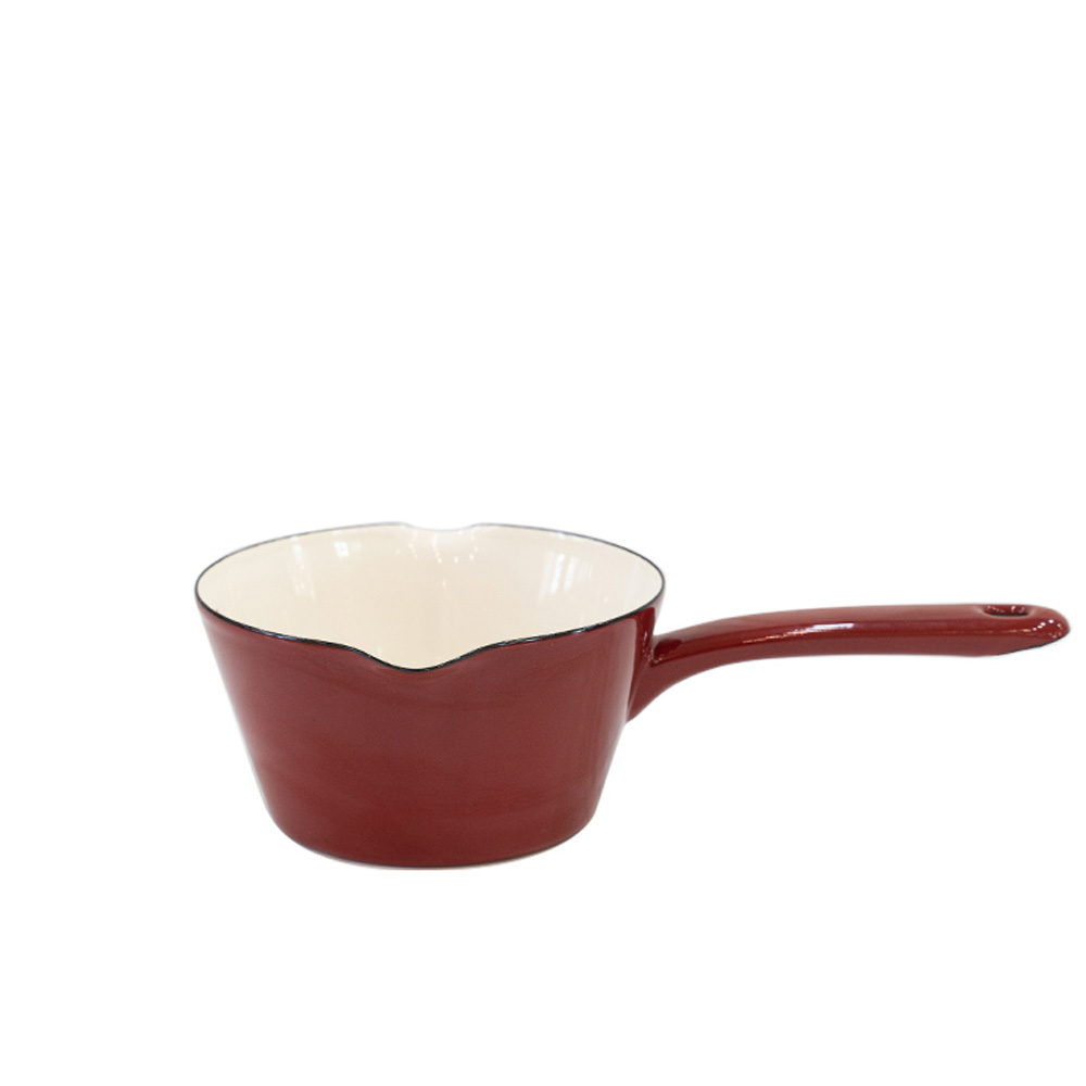 에지리 노르딕안단테 인덕션 법랑냄비 밀크팬 14cm, 와인레드 - 메인 이미지