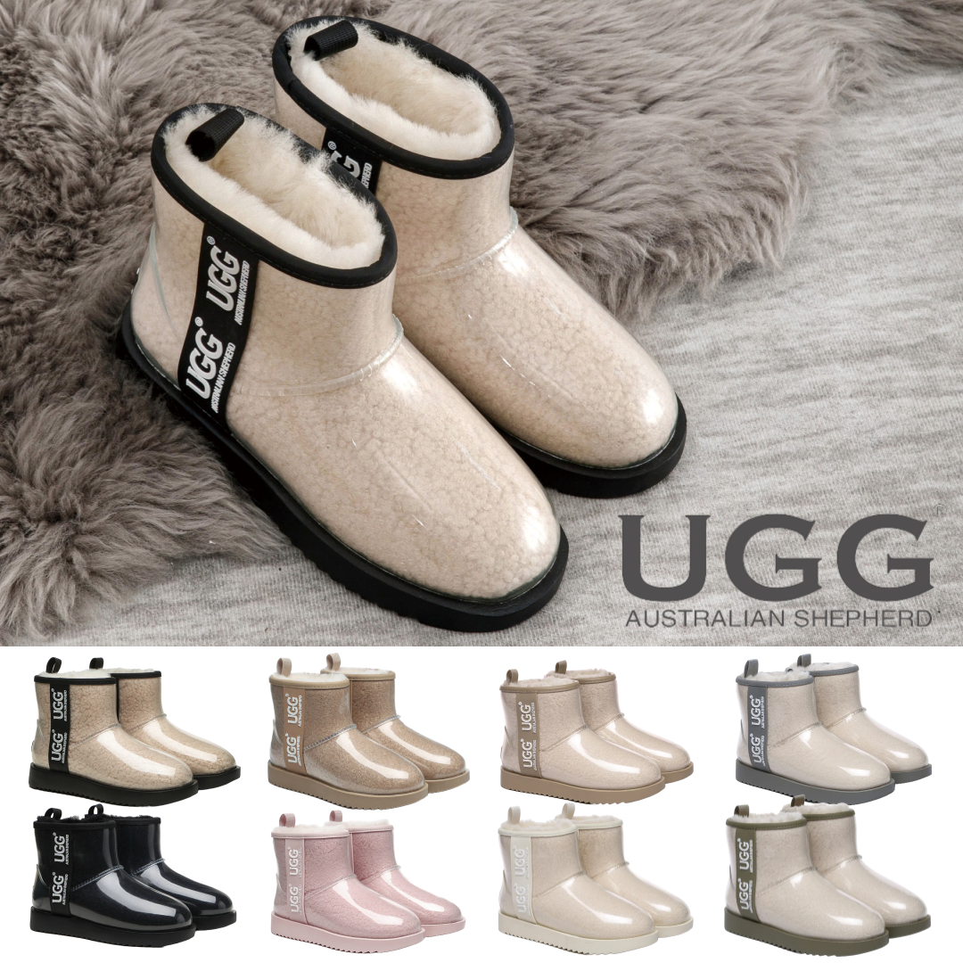 호주 어그 클래식 클리어 미니 코티드 방수 방한 성인 여성 AS 에버 오즈웨어 레인 부츠