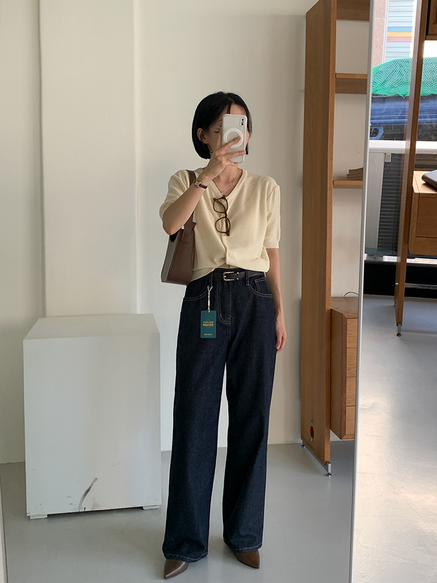 [키작녀][MADE]헷지 논페이드 생지 청바지 상세 이미지 3