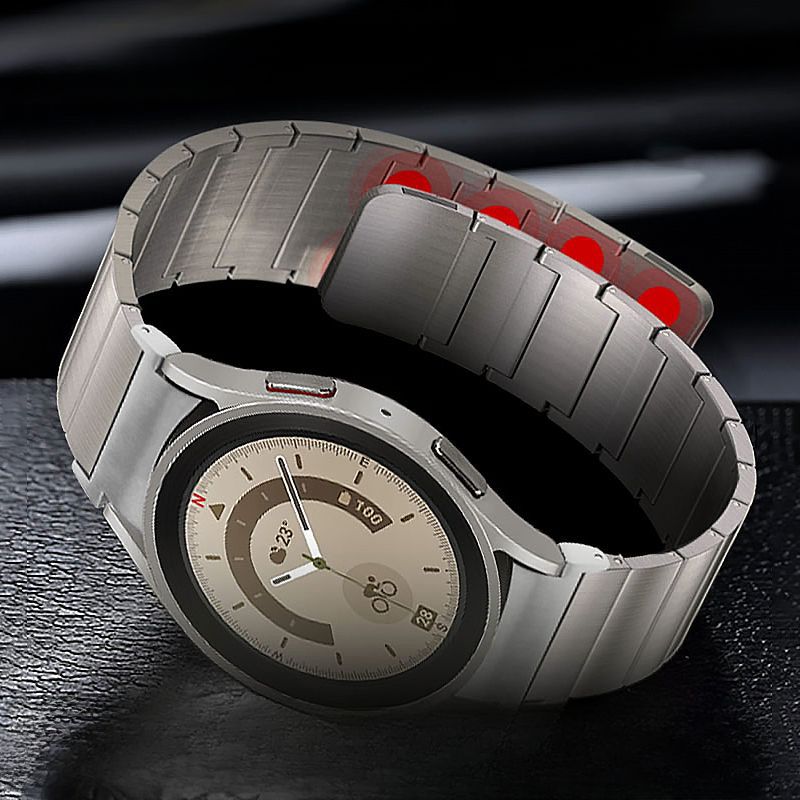 갤럭시워치 7 FE 마그네틱 스틸 스트랩 메탈 밴드 티타늄 삼성 Watch7 (40/44mm) - 상품 이미지