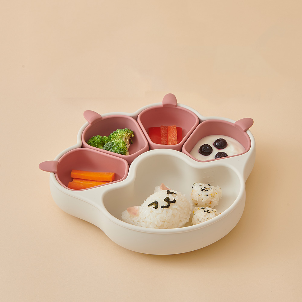 퍼기 아기 흡착식판 자기주도 토핑 이유식