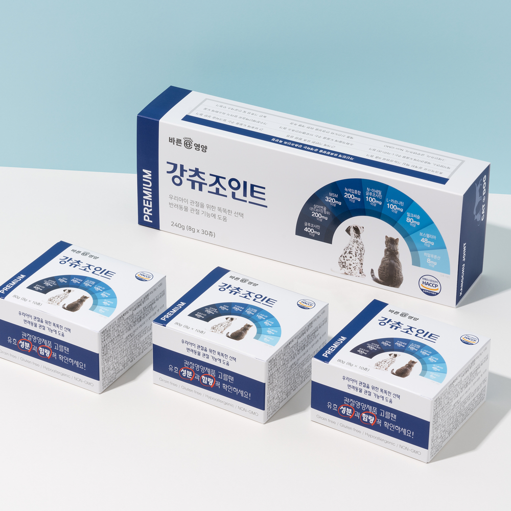 바른뉴트리펫 강츄조인트 강아지 관절 영양제 슬개골 연골 건강 고양이