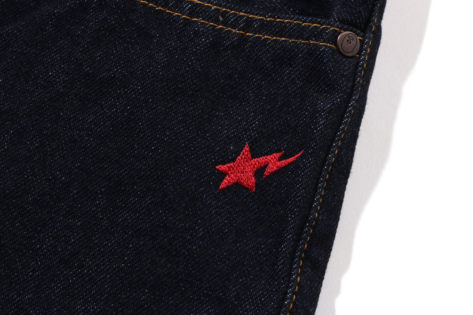 베이프 청바지 STA APE HEAD REGULAR FIT DENIM PANTS 1K22-150-001 - 상세 이미지 3