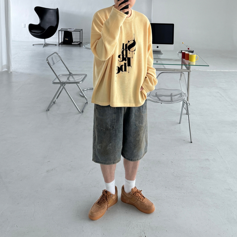 더티워싱버뮤다 남자5부청반바지 이미지 6