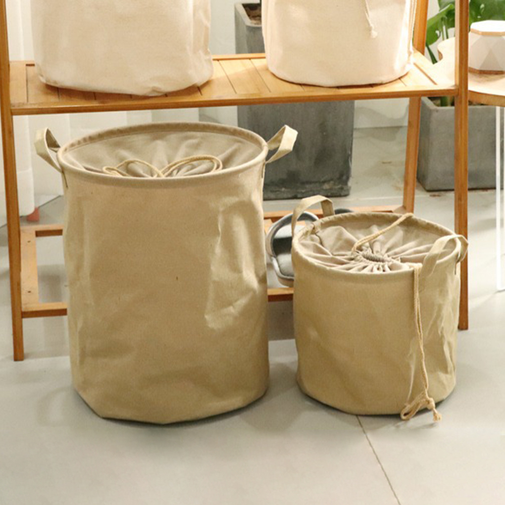 패브릭바구니 접이식 방수 손잡이 수납바구니 다용도 바스켓