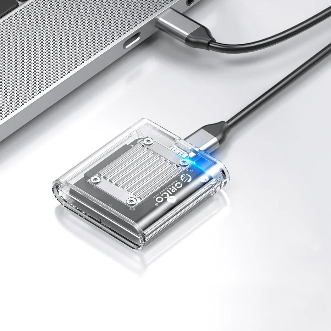 ORICO 미니 인클로저 2230 M2 NVMe 투명 외장 SSD 케이스 - 상품 이미지