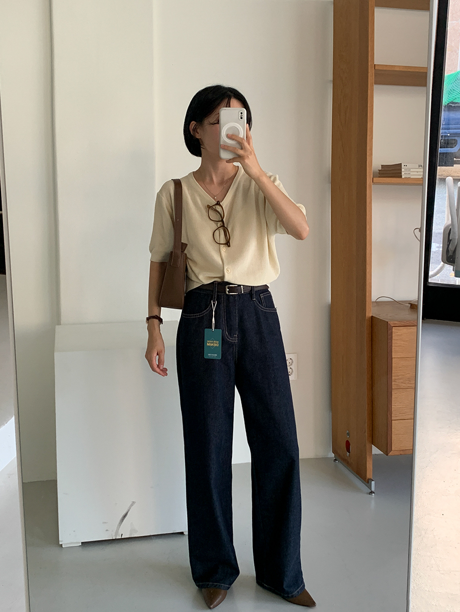 [키작녀][MADE]헷지 논페이드 생지 청바지 상세 이미지 24