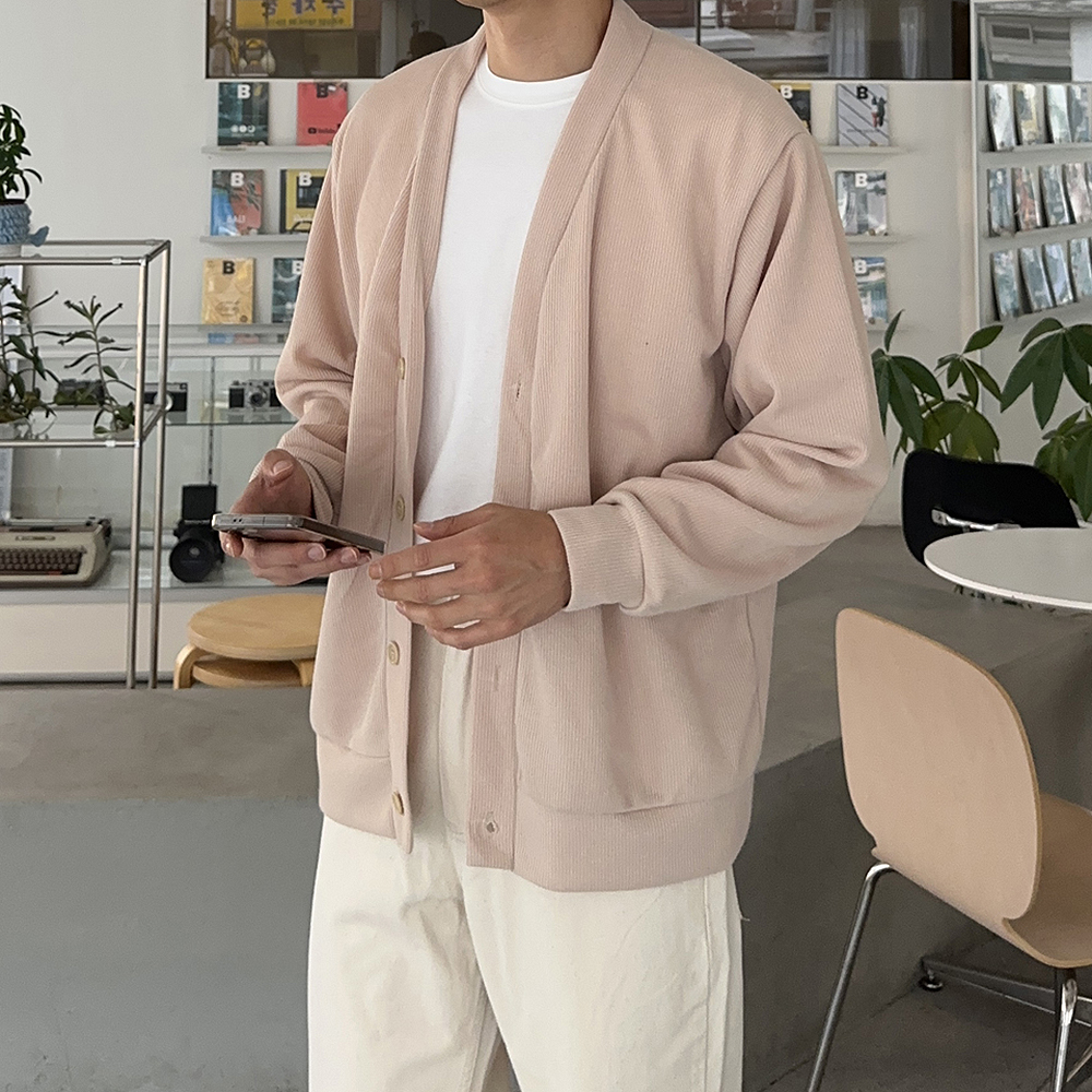 남자 가디건 빅사이즈 오버핏 브이넥 커플 가디건