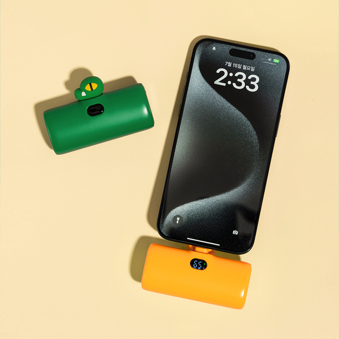 카카오프렌즈 빼꼼 도킹형 20W 보조배터리 5000mAh (C타입) 어피치 - 상세 이미지 2