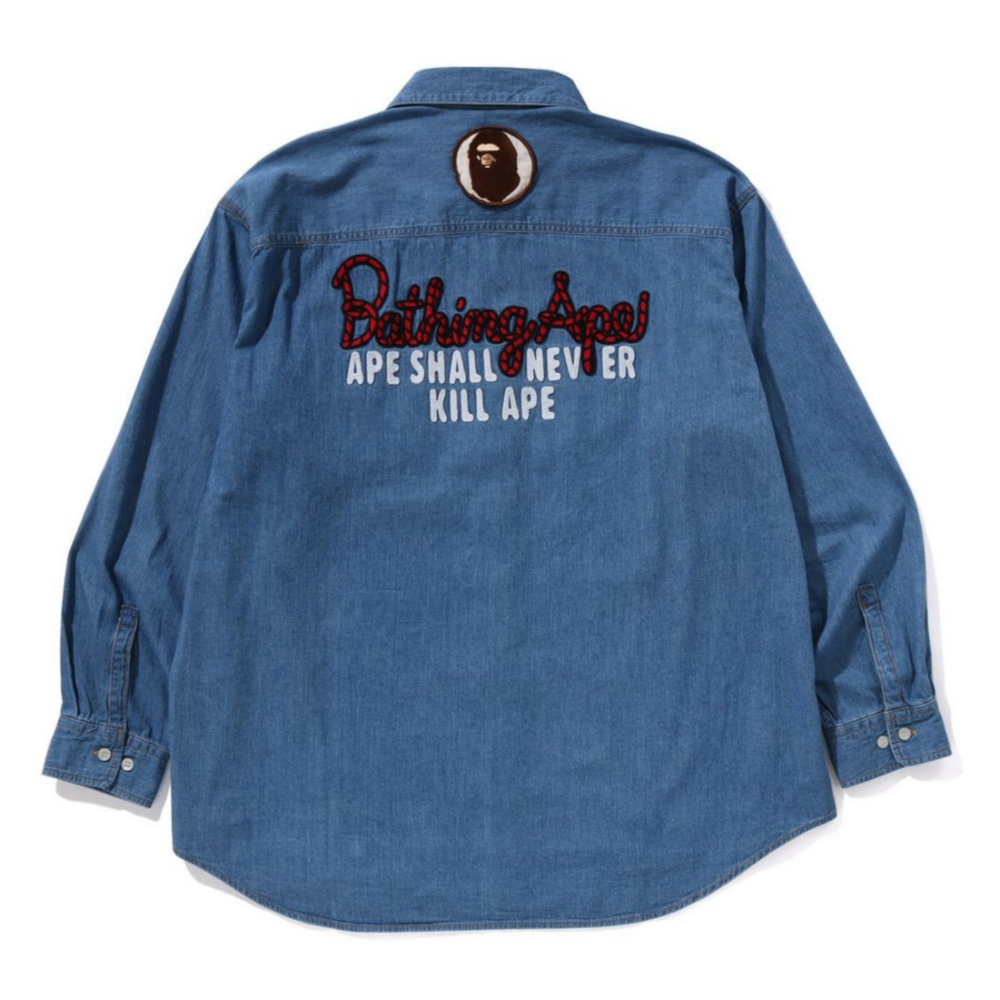 베이프 셔츠 CHAMPION RELAXED FIT DENIM L/S 1K22-131-003 - 메인 이미지