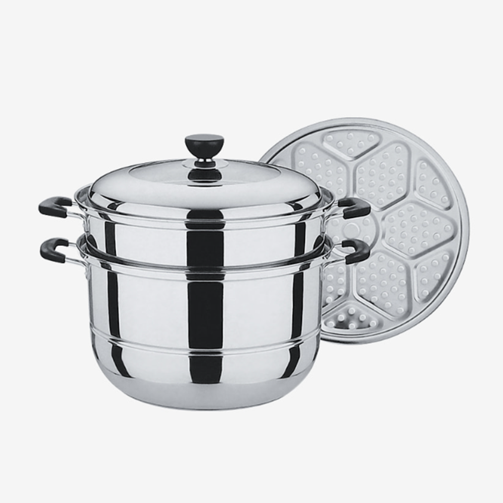 스텐찜판 스탠 냄비 대형 찜솥 찜통 들통 큰 곰솥 2단 찜기 - 상품 이미지