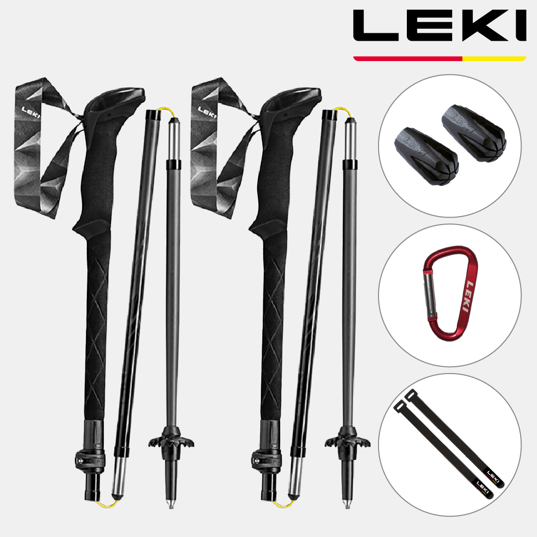 레키 등산스틱 플러스팩 블랙시리즈 FX 카본 등산 스틱 2개 1세트