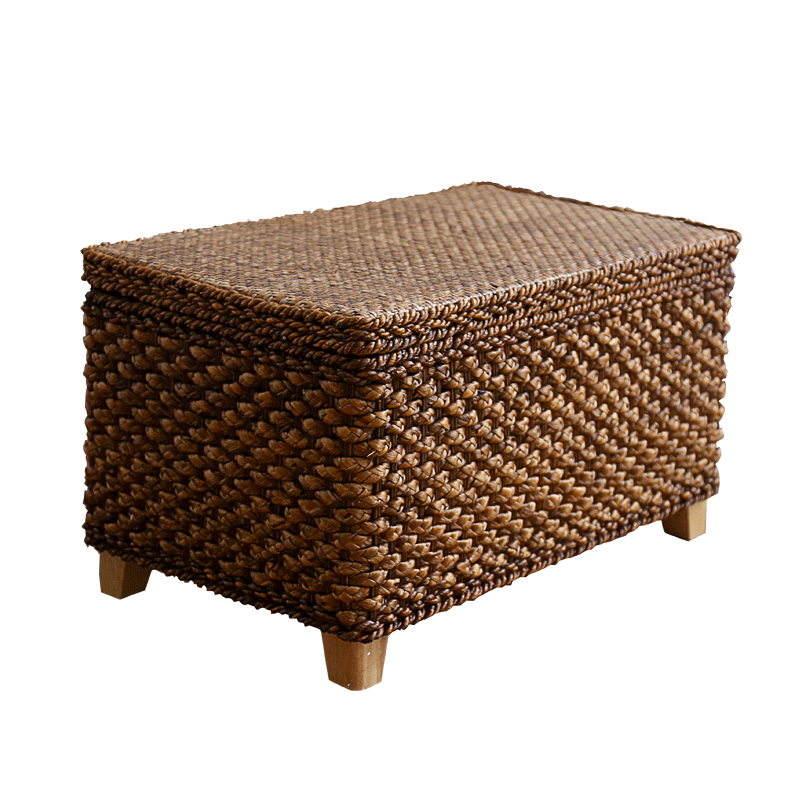 수납형스툴 라탄스타일 정리상자 수납함 현관 스툴 50x30x30 이미지 6