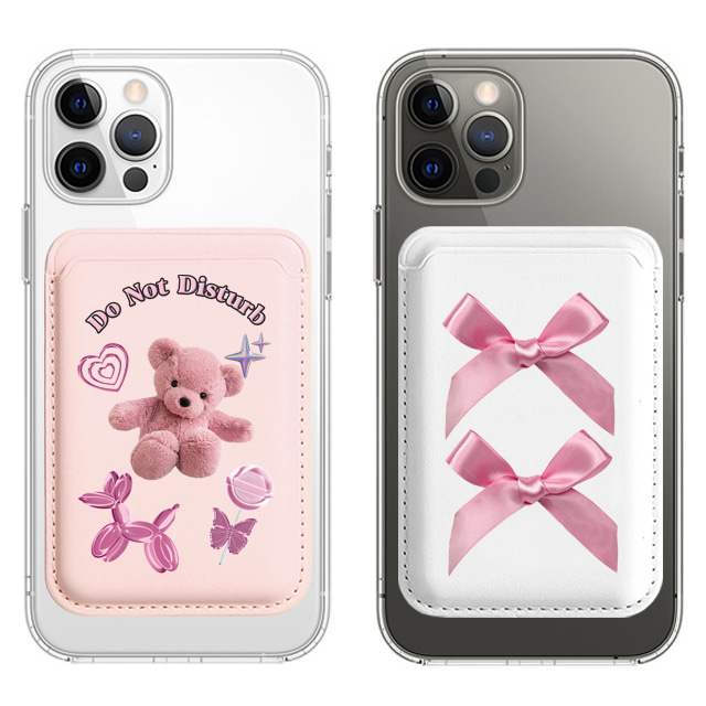 토이 곰 리본 맥세이프 카드지갑