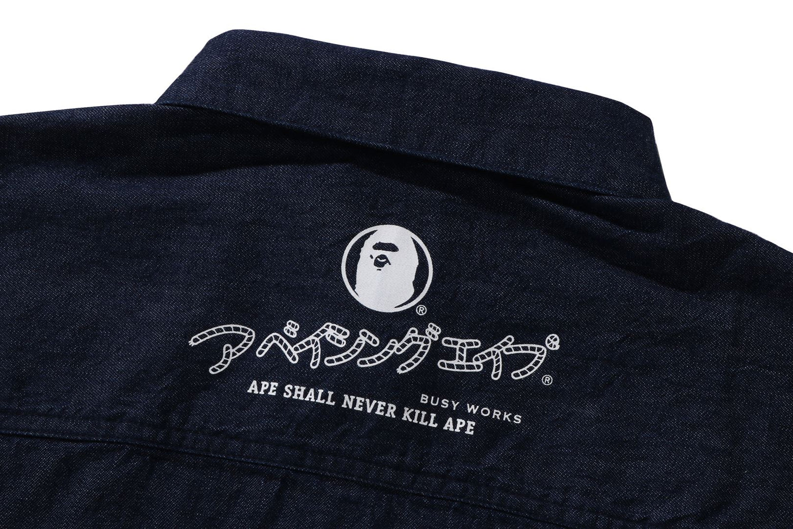 베이프 셔츠 STA APE HEAD RELAXED FIT DENIM L/S 1K22-131-002 - 상세 이미지 4