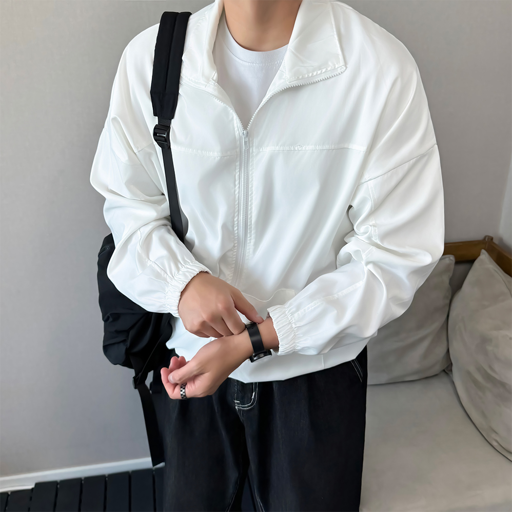 1+1 러닝바람막이 고프코어 우븐자켓 - 상세 이미지 2
