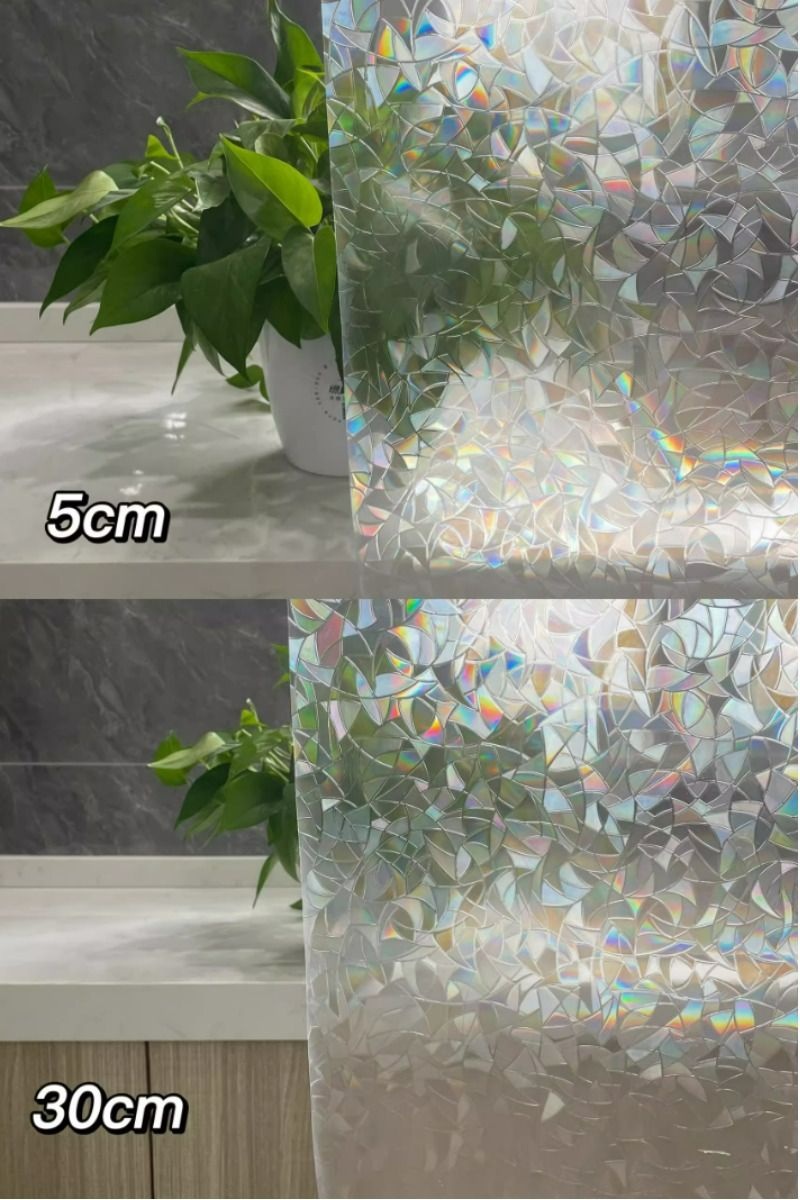 레트로 창문시트지 필름 빈티지 유리창 사생활 보호  흰색 무광택 30x100cm - 상세 이미지 2
