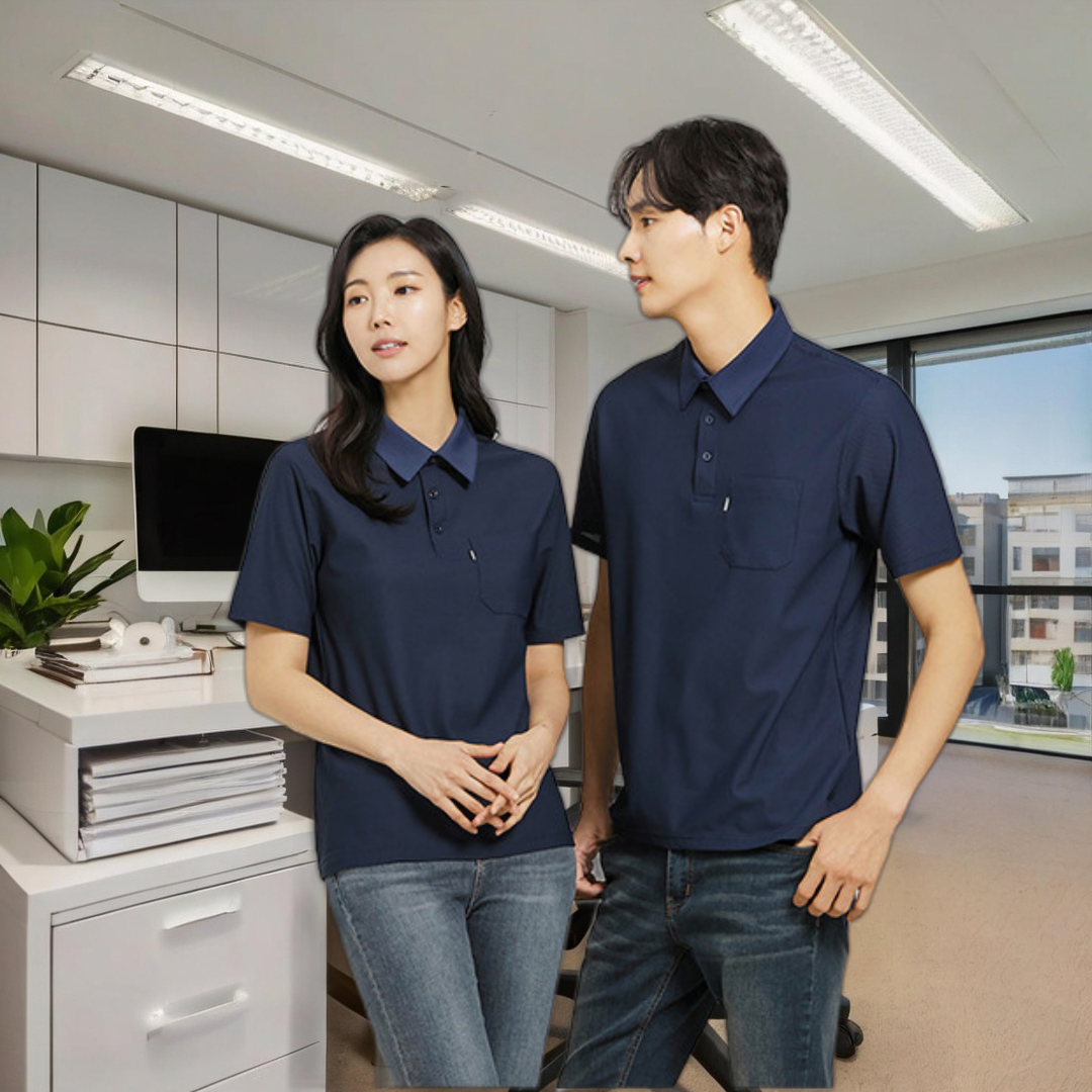유니보스 UBS T-35 시원한 반팔 카라티셔츠 회사 근무복 유니폼 단체 티셔츠 야리끼리 - 상품 이미지