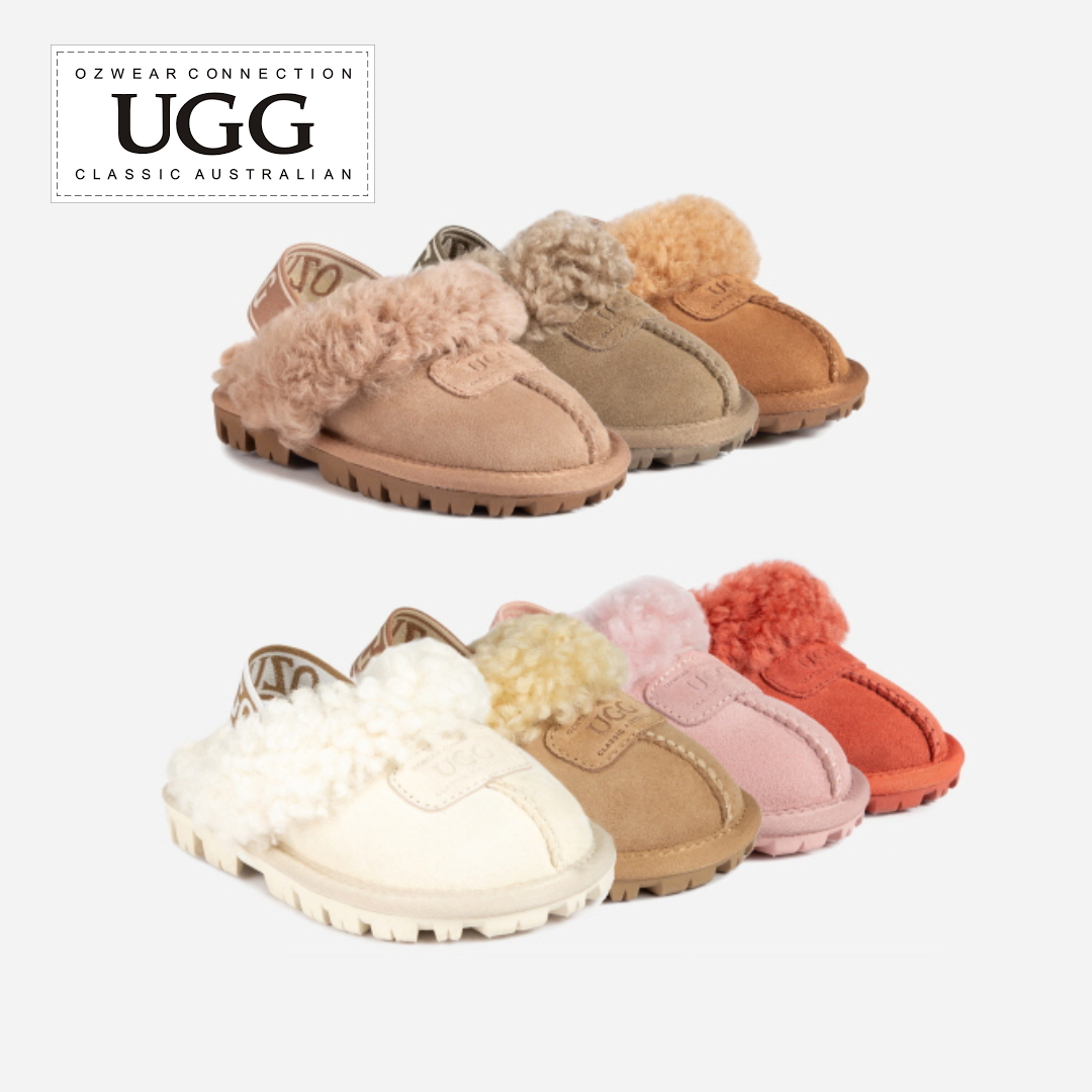 호주 오즈웨어 키즈 코케트 어린이 유아 양털 컬리 어그 슬리퍼 OB114KCEB