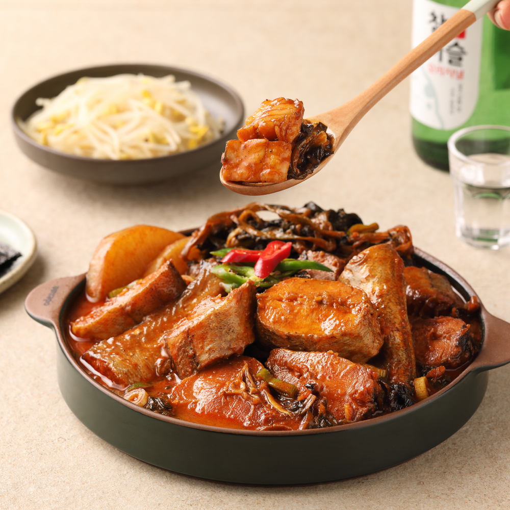 푸딩프렙 시래기 코다리찜 880g 두툼쫄깃 밀키트 간편조리세트 이미지 6