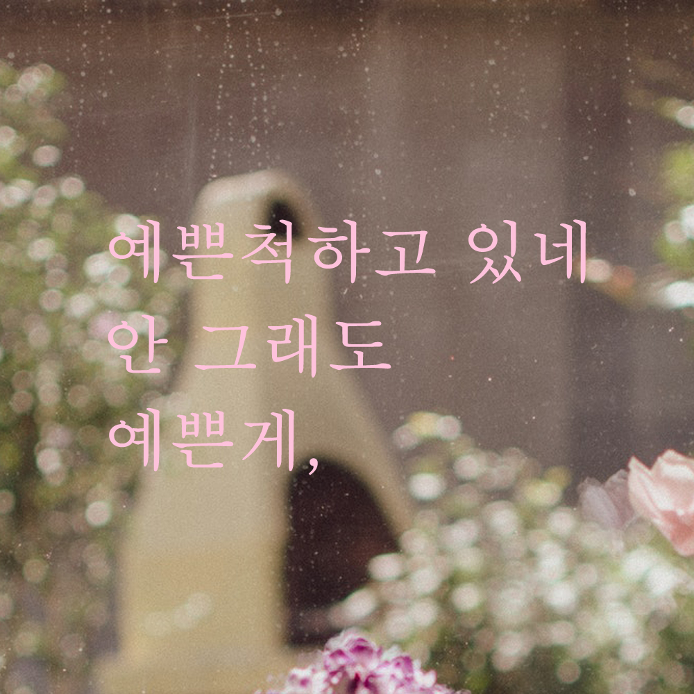 레터링 스티커 예쁜척하고 있네 안 그래도 예쁜게 L-003S 검정 - 상세 이미지 4