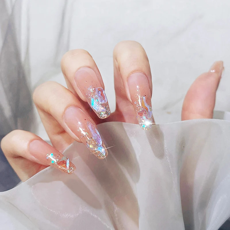 젤스톤 믹스 라인석 크리스탈 AB 참 네일 아트 플랫백 보석 3D 장식 반짝이 매니큐어 DIY 100 개 : 돈나무 11호
