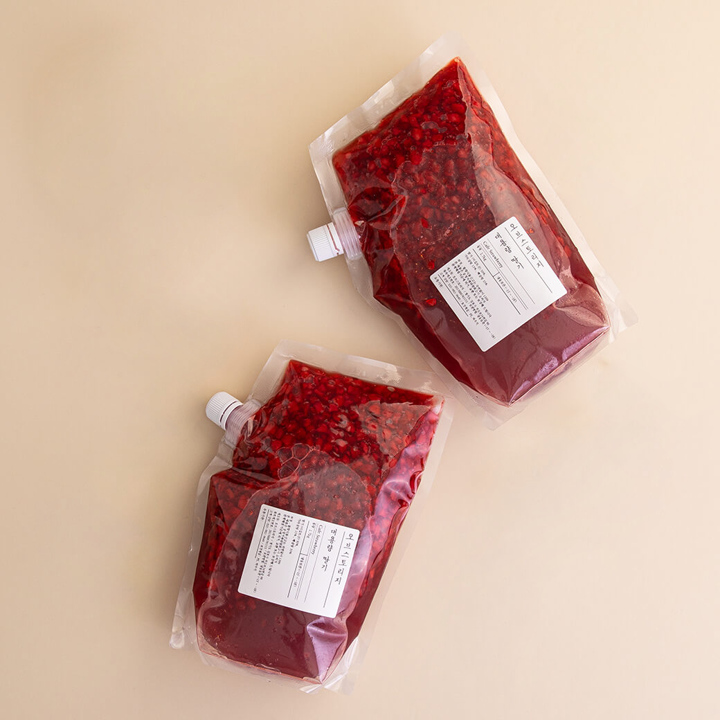 [오브스토리지] 대용량 1.7kg 카페 딸기청