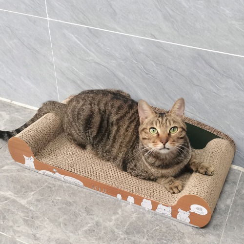 개과천선 어몽드 큐어 고양이 소파 스크래쳐 발톱 관리 스트레스 해소 사각 침대 쿠션 휴식 - 상세 이미지 2