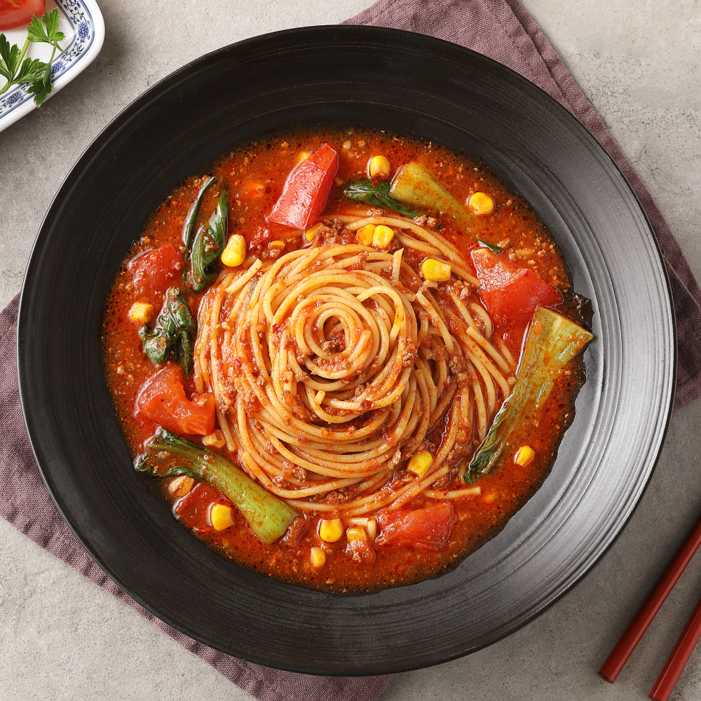 푸딩프렙 토마토 해장파스타 330g 밀키트 얼큰하게 속 풀리는 안주형 스파게티 이미지 6