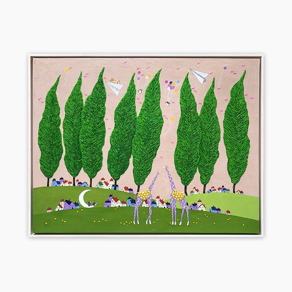 아트앤샵 미술작품 두요 김민정작가 원작 초록의 향기에 머물다 현대미술 그림액자 - 상품 이미지