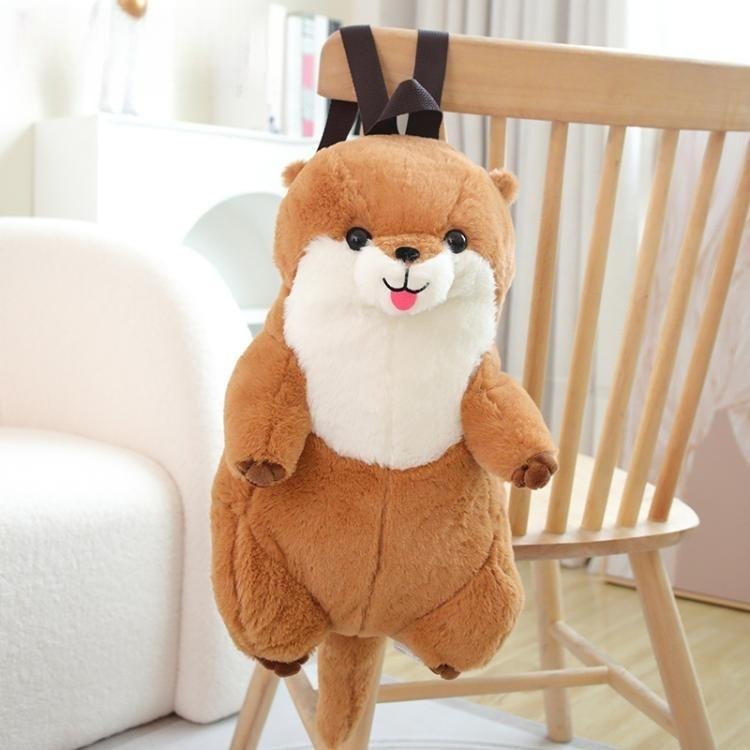 타오직구대행 수달가방 백팩 인형 수달인형 선물 귀여운 해달 동물 - 상세 이미지 2