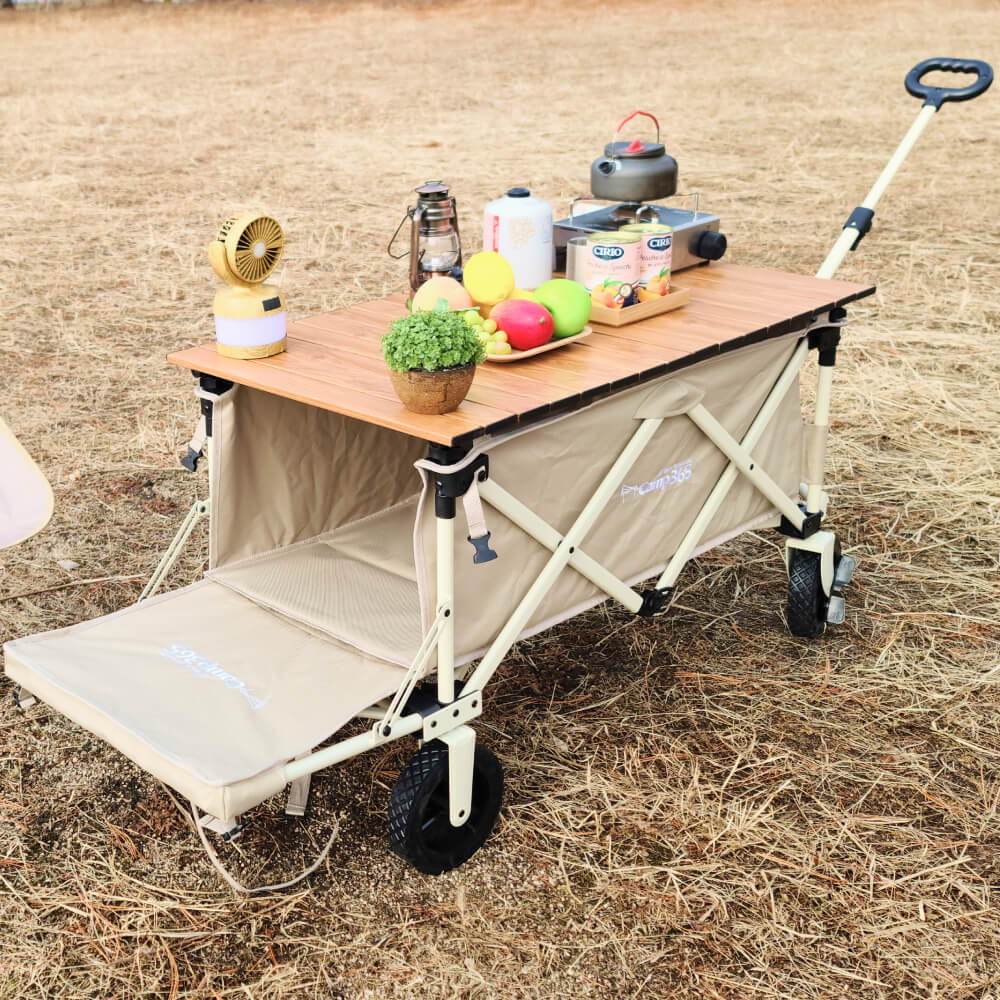 캠프365 파파웨건 스포츠 뒷문개방 얼음 빙어 낚시 캠핑 접이식 손수레 브레이크