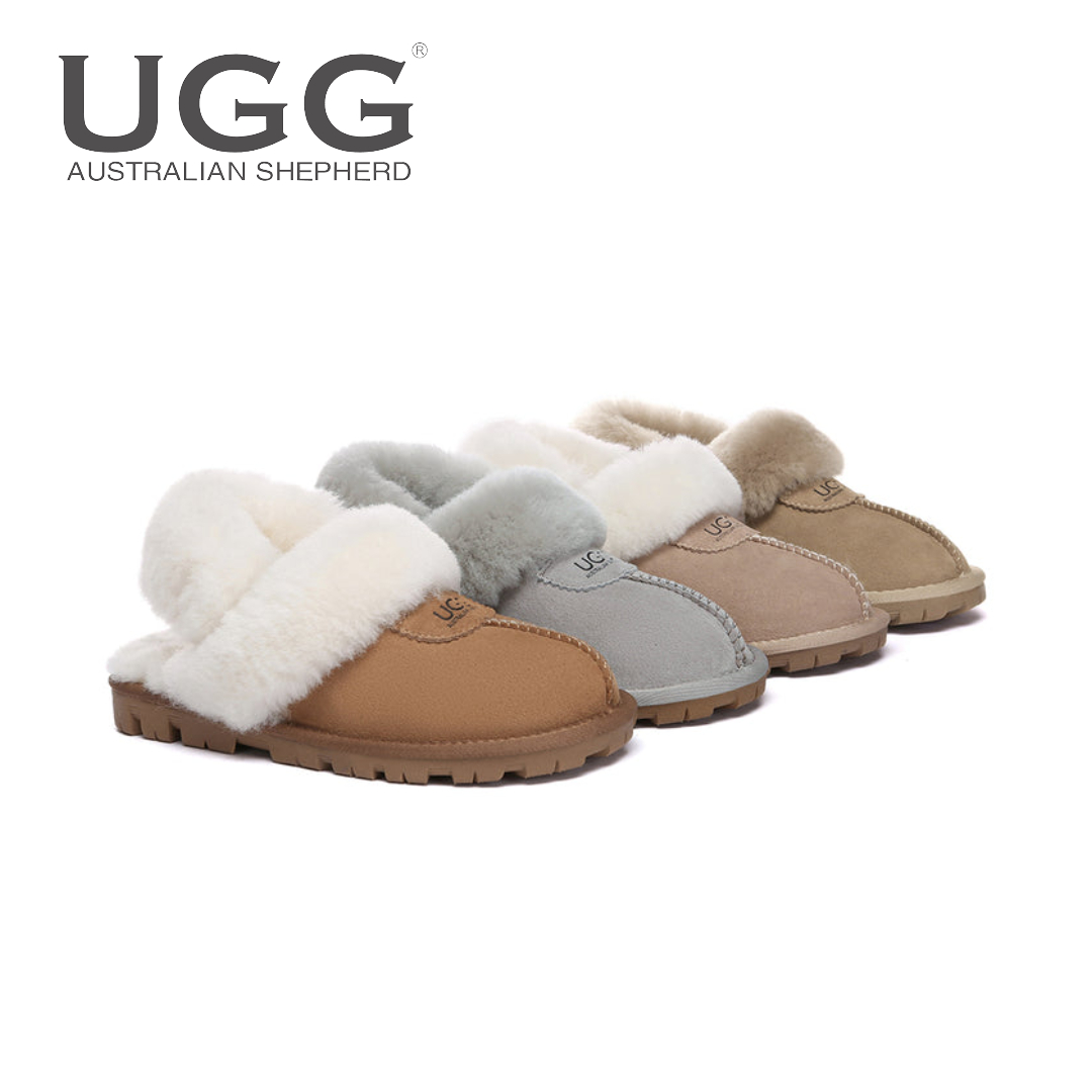 호주 에버어그 와플 플러피 코케트 여성 양털 밴딩 탈착 어그 슬리퍼 AS2076
