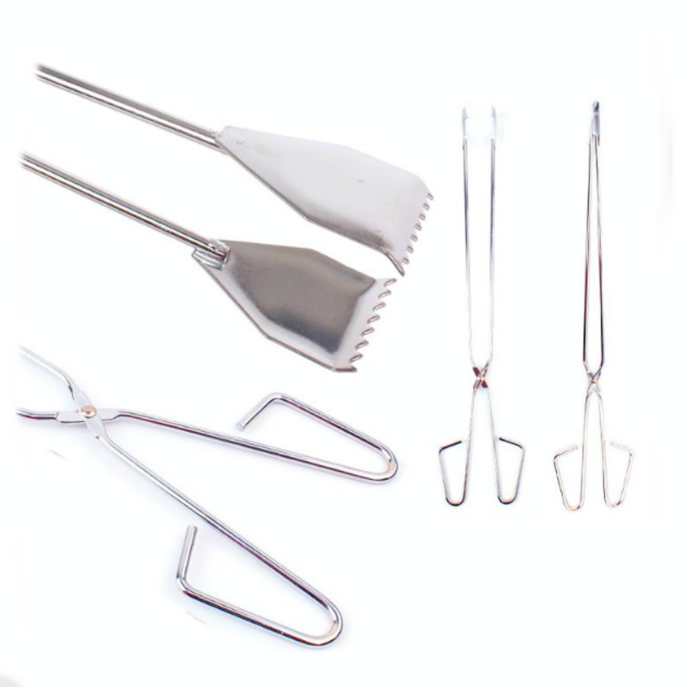 55CM 롱숯집게 스테인리스숯관리 BBQ캠핑 안정적핸들가위모양 - 메인 이미지