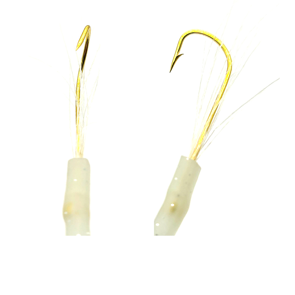 백경 BK-527 BK-528 텐빈용 갈치 쌍바늘 채비 아가미 야광틴셀 아가미 꼴뚜기 - 상세 이미지 2