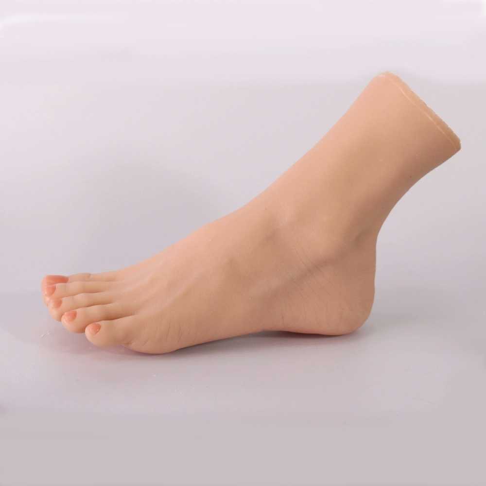 여성 실리콘 발모형 마네킹 액세서리 구두 스타킹 발목고정 왼발 - 상세 이미지 2