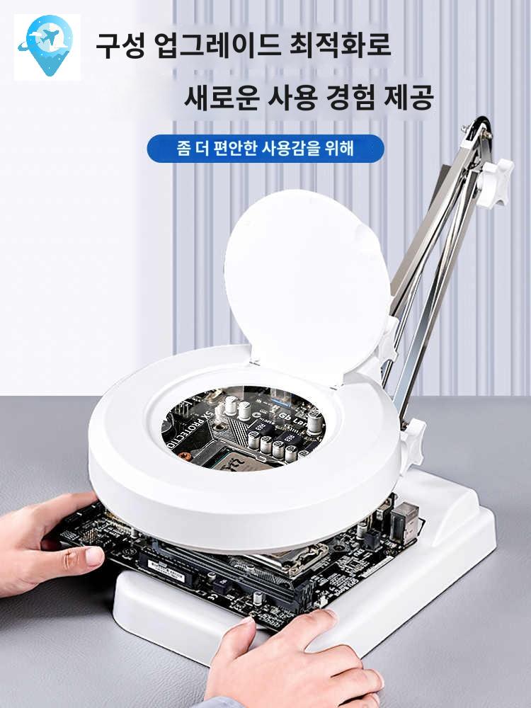 작업용 스탠드 확대경 배율 램프 탁상형 - 상세 이미지 2