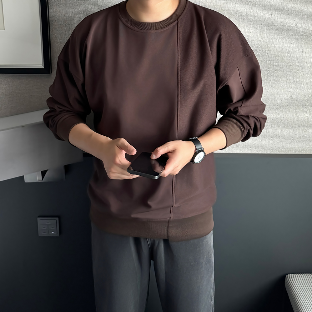 머슬핏맨투맨 어깨넓어보이는맨투맨 헤비웨이트 - 상세 이미지 5