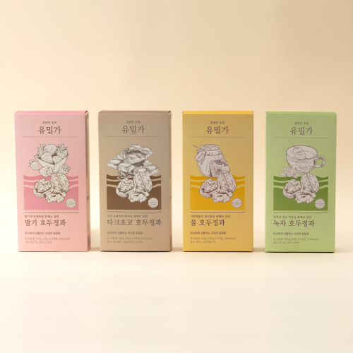 유밀가 프리미엄 호두정과 4종 꿀 6개입 결혼식 돌잔치 답례품 호두강정 선물세트 - 상세 이미지 2