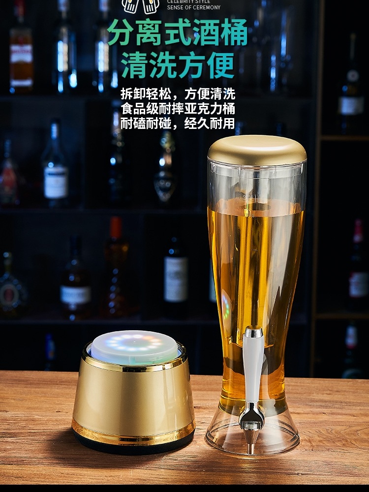 와인디스펜서 제조기 대용량 위스키 가정용 생맥주 혼술 샴페인 골드 - 상세 이미지 5
